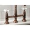 Kingston Brass KS127PXBSAC Heritage Bridge Kitchen Faucet W/ Brass Sprayer, Copper KS127PXBSAC - alternate 2